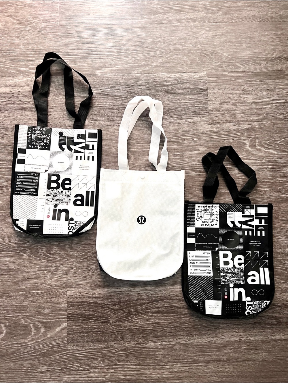 lululemon Shopping, Gift Tote Bags, set of 3